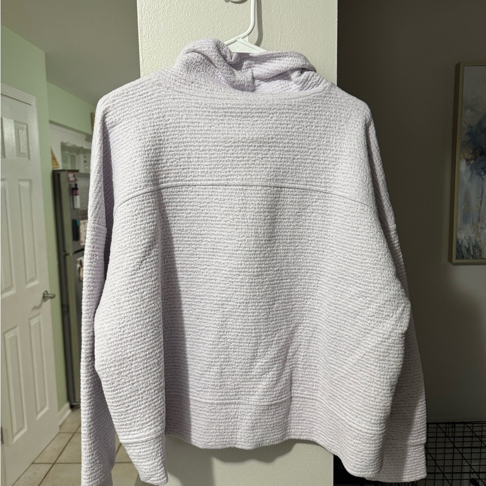 Alia Light Purple Textured turtleneck sweater